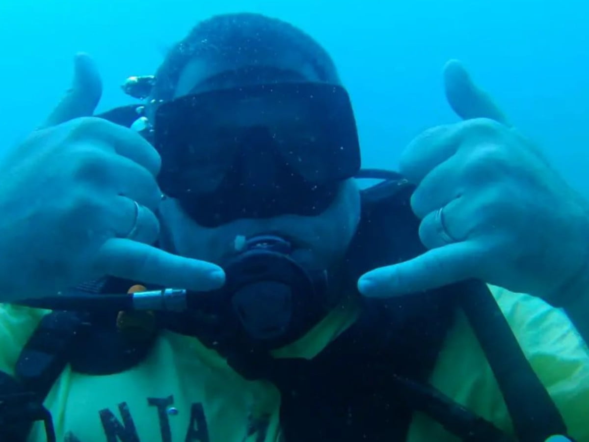 Diver in Boa Vista Cape Verde